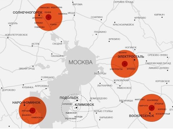 Строительство мусоросжигательных заводов в московской области на карте