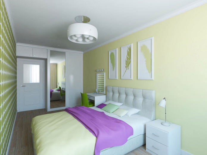 спальня в дизайн-проекте двухкомнатной квартиры-хрущевки