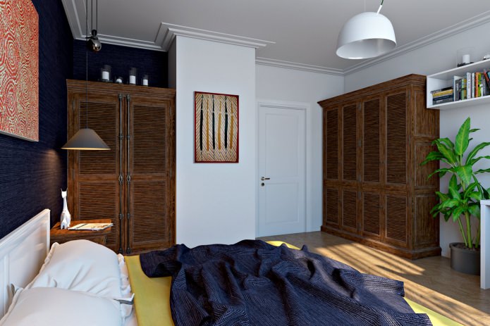 спальня в дизайн-проекте 4-комнатной квартиры