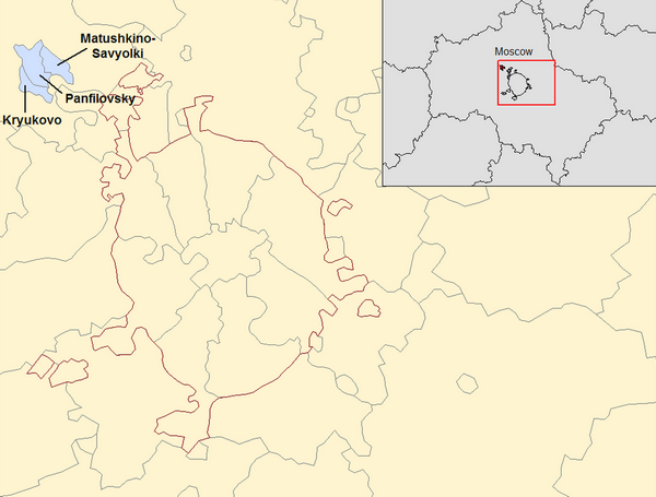 Районы ЗелАО на карте Москвы
