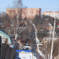 Вид дороги из Голиково в город Сходня