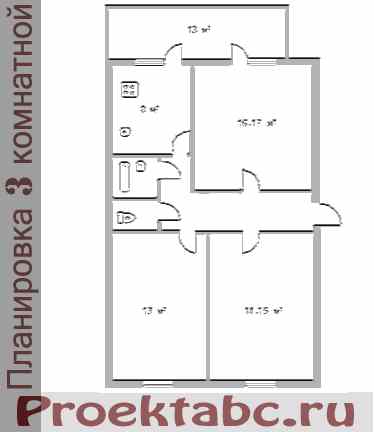 планировка трехкомнатной квартиры