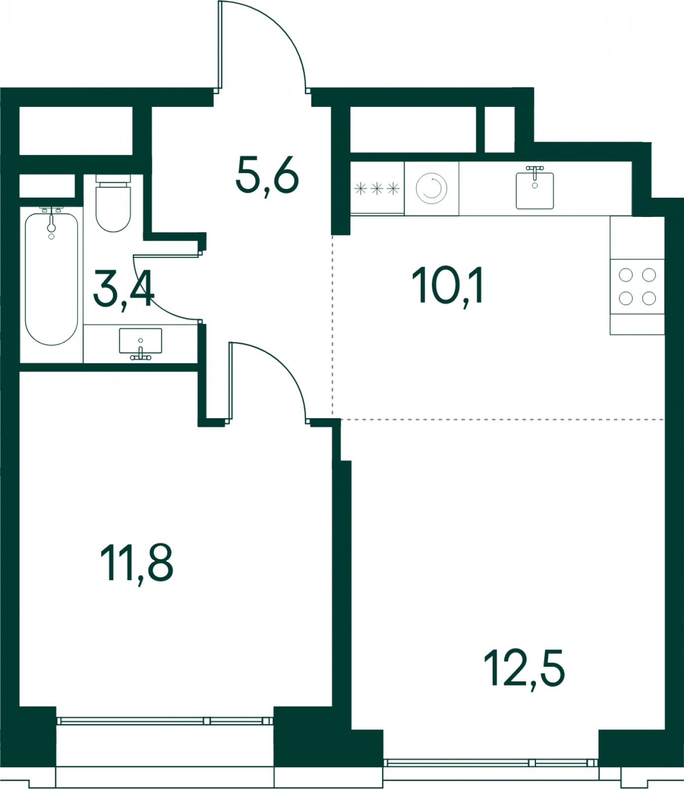 2-комнатная квартира в ЖК UP-квартал Новое Тушино на 11 этаже в 2 секции. Дом сдан.