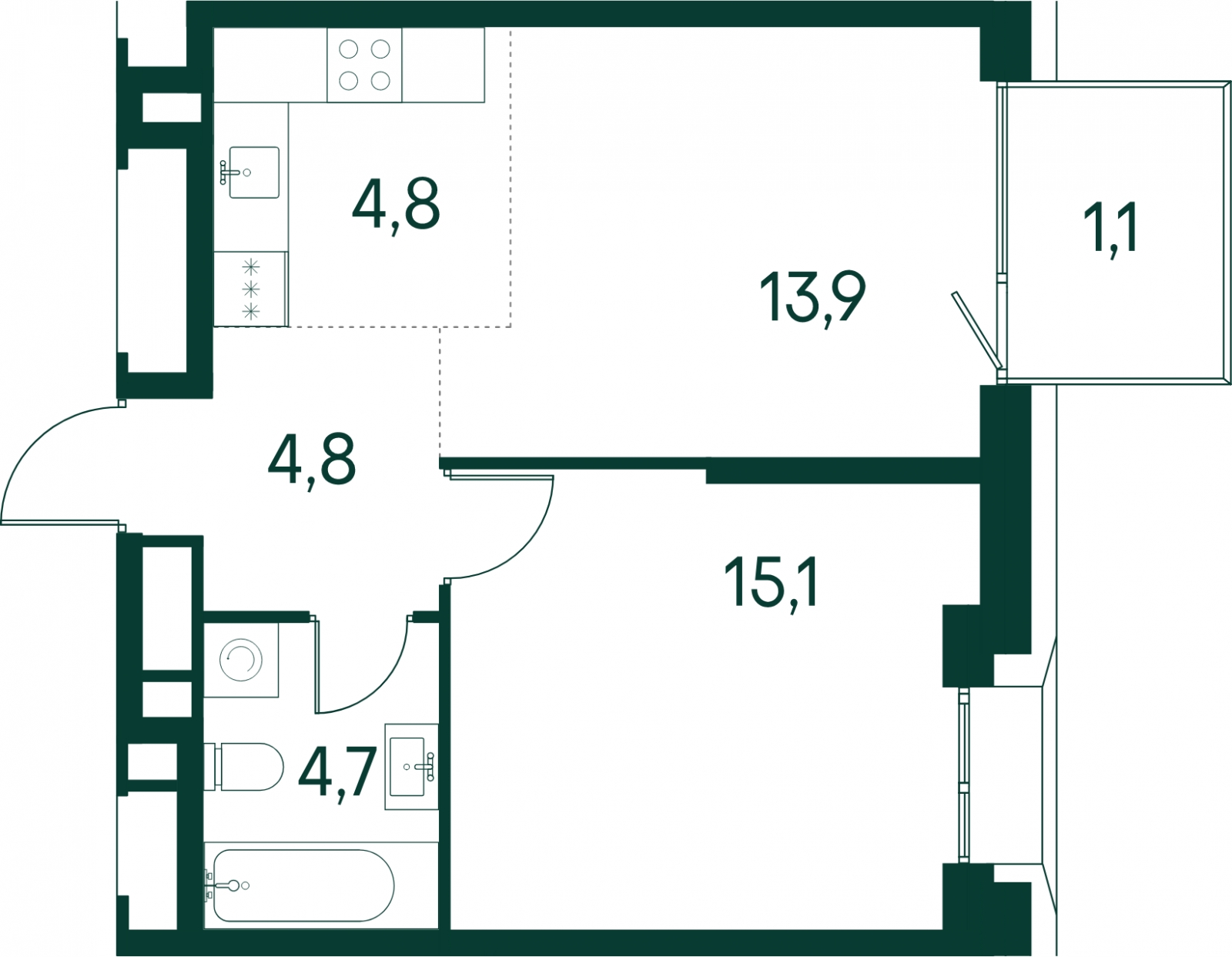 3-комнатная квартира в ЖК UP-квартал Новое Тушино на 1 этаже в 12 секции. Дом сдан.