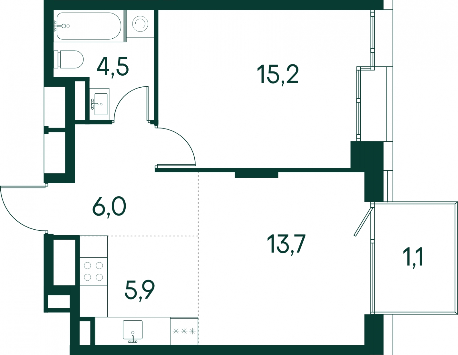 3-комнатная квартира в ЖК UP-квартал Новое Тушино на 15 этаже в 2 секции. Дом сдан.