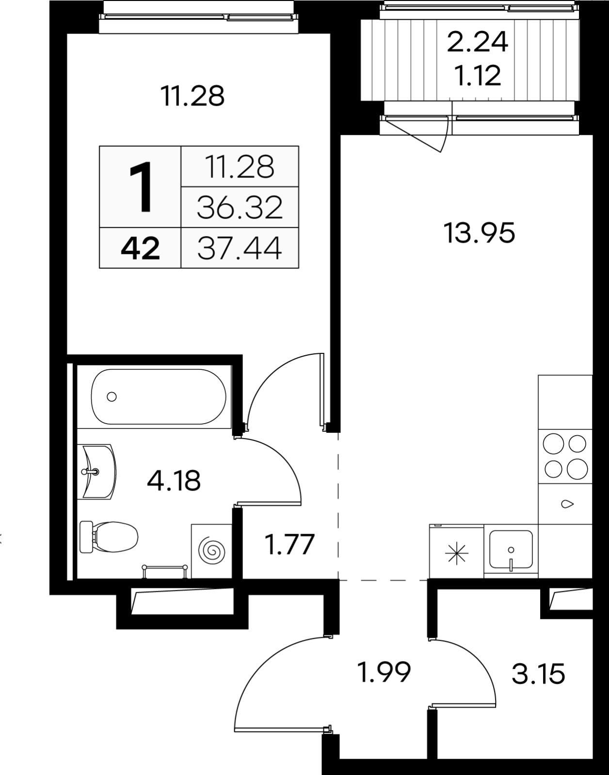 3-комнатная квартира в ЖК Долина Сетунь на 10 этаже в 1 секции. Дом сдан.