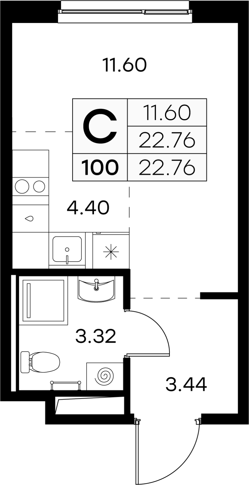 3-комнатная квартира в ЖК Долина Сетунь на 7 этаже в 1 секции. Дом сдан.