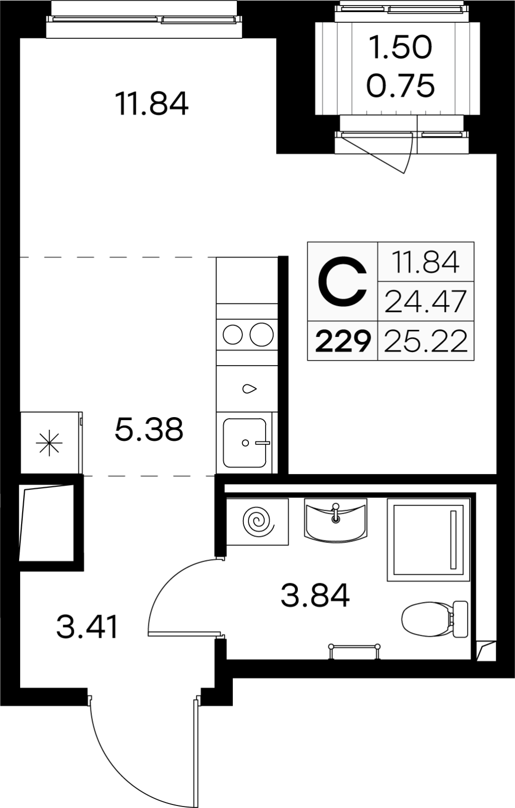 4-комнатная квартира в ЖК Долина Сетунь на 33 этаже в 1 секции. Дом сдан.