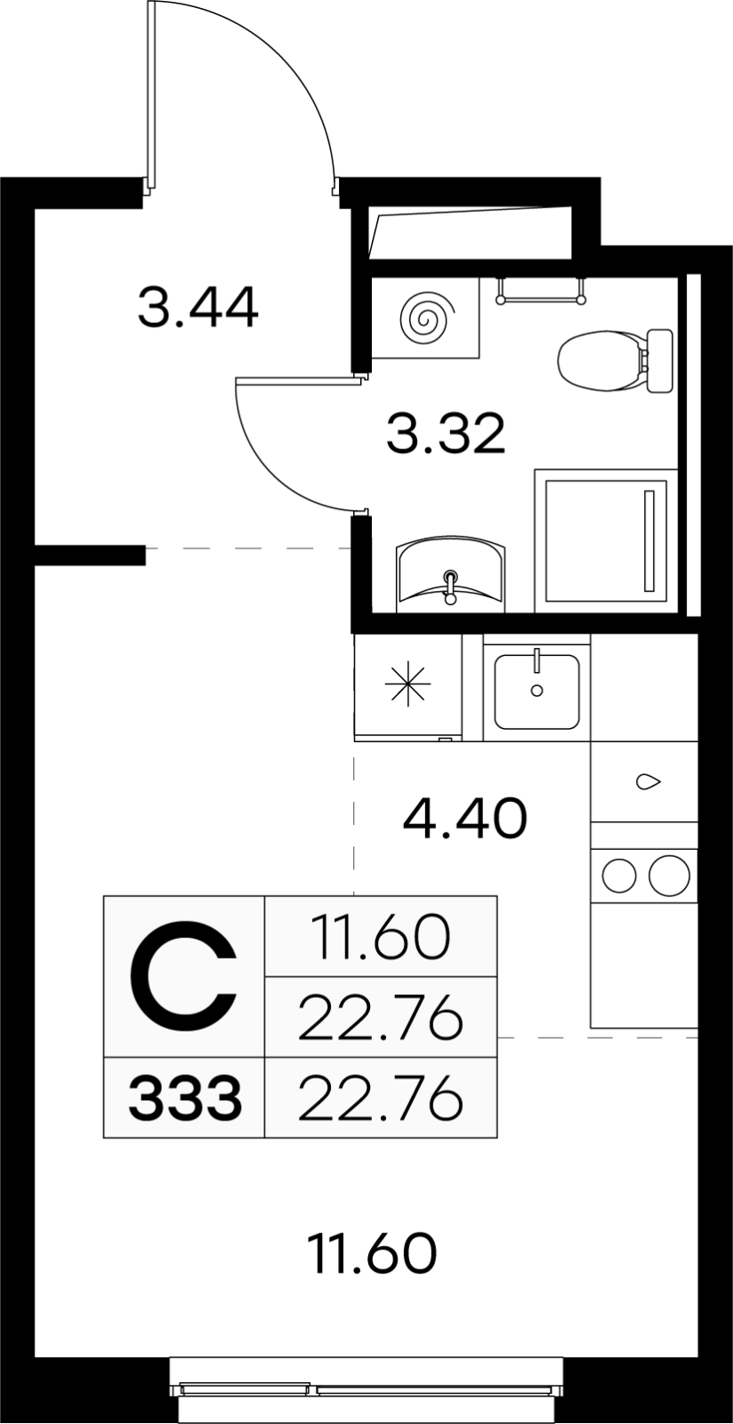 3-комнатная квартира в ЖК Долина Сетунь на 9 этаже в 1 секции. Дом сдан.