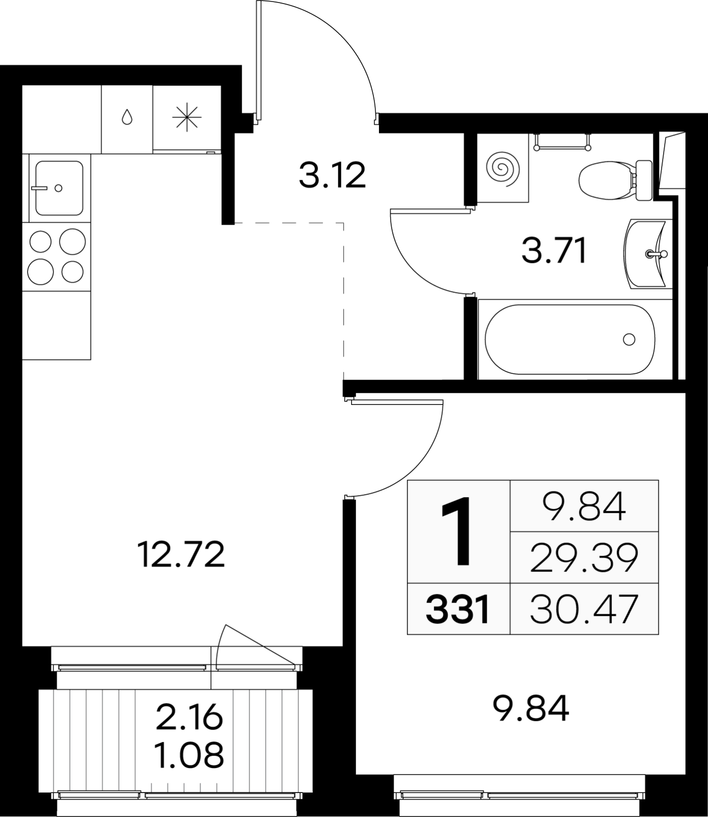 4-комнатная квартира в ЖК Долина Сетунь на 9 этаже в 1 секции. Дом сдан.