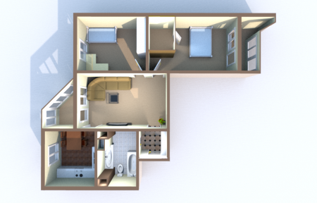 планировка трехкомнатной угловой квартиры
