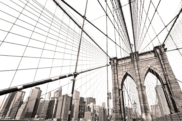 Манхэттенский мост, Нью-Йорк Сити. США — стоковое фото