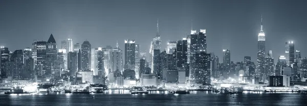 Нью-Йорк Манхэттен, черный и белый — стоковое фото