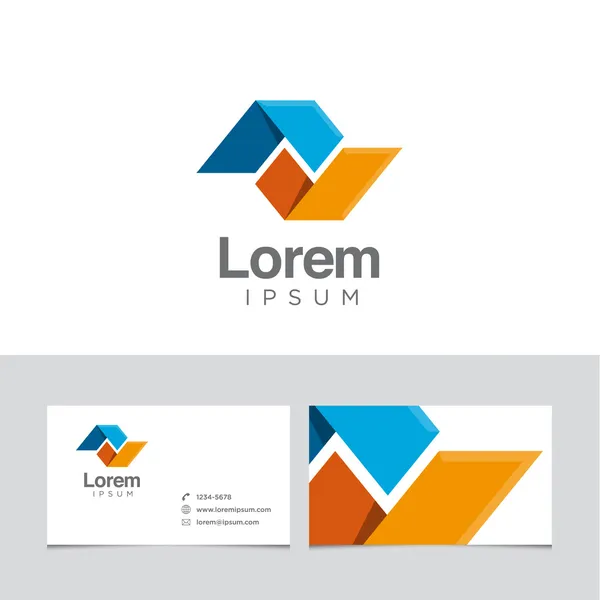 Элемент дизайна логотипа с шаблоном визитной карточки — стоковый вектор