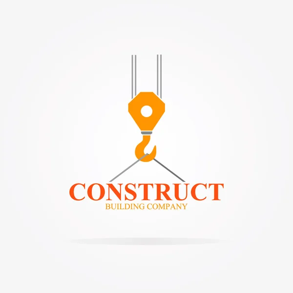 Векторная эмблема подъемного крана для строительной компании — стоковый вектор