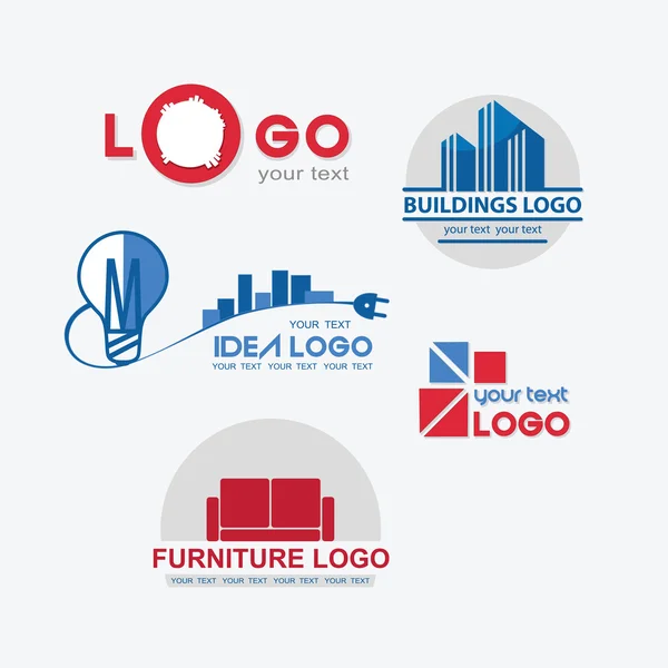 Абстрактный набор шаблонов логотипа. Иконки для любого типа бизнеса и c — стоковый вектор