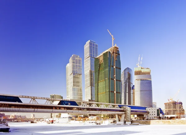 Москва-Сити, комплекс под строительство — стоковое фото