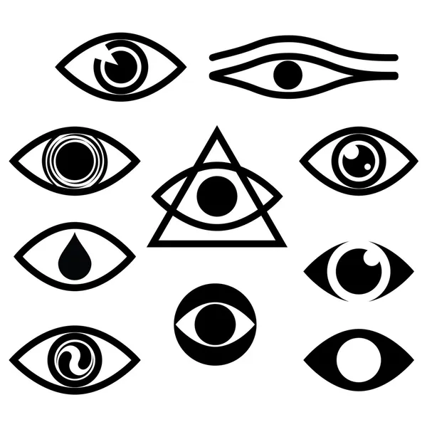 Глаз. Набор символов - глаза — стоковый вектор